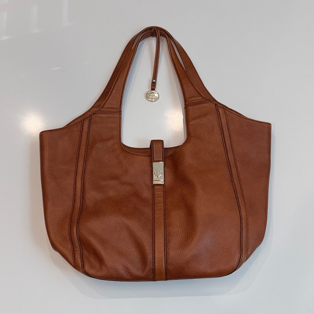 Brahmin Brown Leather Tote Bag
